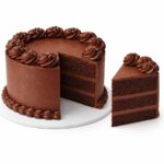 Premium chocolate truffle layered cake with smooth chocolate ganache frosting and rich cocoa sponge interior